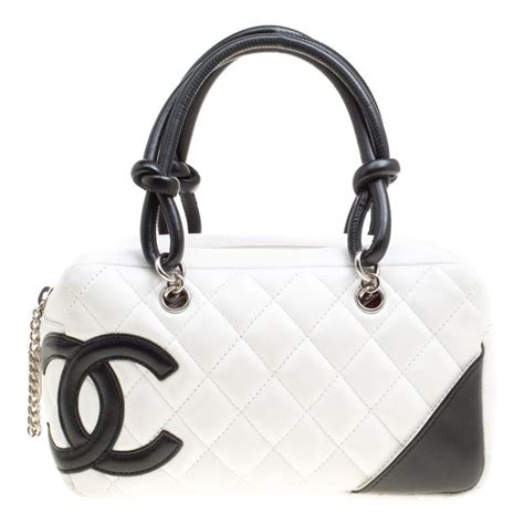 Chanel Quilted Leather Mini Ligne Cambon Bowler Bag 